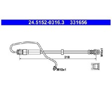 Bremsschlauch vorne links für Audi A4 8WH B9 8W2 8W5 A5 F53 F57 F5A 23815417