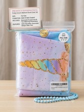 NWT Full Size Magical Unicorn Bedding Set - Rainbow Floral Duvet  Shams 3 Piece