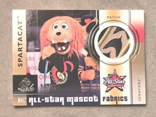 Spartacat 2024-25 Upper Deck SP Game Used All-Star Mascot Fabrics /35 Ottawa