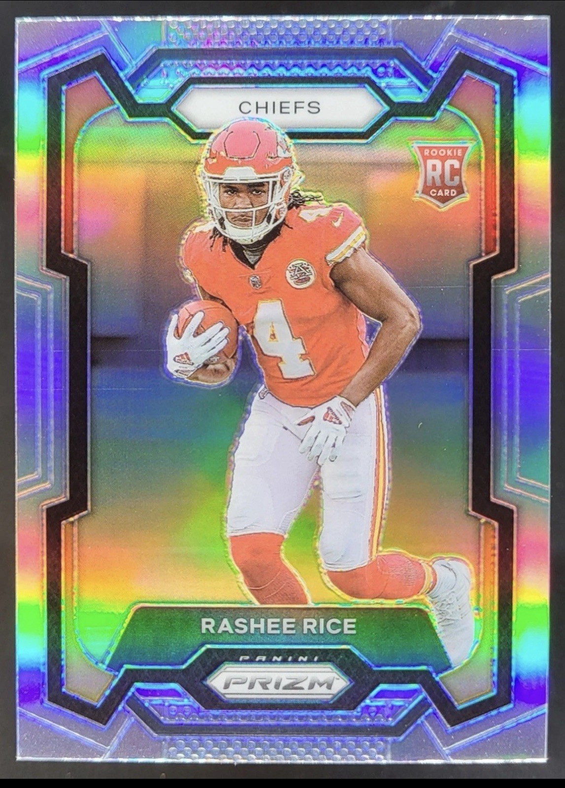 2023 Prizm Rashee Rice Silver Prizm RC #350 Kansas City Chiefs