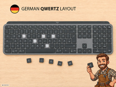 Logitech MX Keys Graphit DE QWERTZ   einzelne Tasten + Mechanik, Keycaps + Hinge