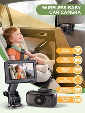 Wireless Baby Car Camera - 40Hrs Battery Life 940mn Night Vision, 4.3'' HD Car