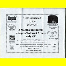 SKYWIZ.COM vintage mail Print Ad/Poster 1999 (Tired of AOL Netscape Windows 95)