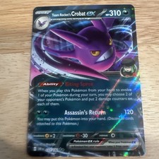 Team Rocket's Crobat ex 122/182 Double Rare Destined Rivals Pokemon Holo NM