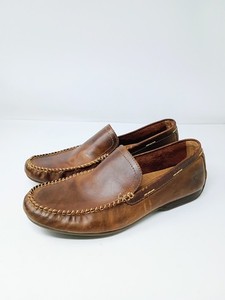 Frye Lewis Tie Slip On Leather Loafers Tan Brown Driving Boat Shoes US Size 9 Frye Men main image 3