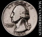 1941 Washington Quarter- Silver- Scarce Better Date- No Reserve #L5411