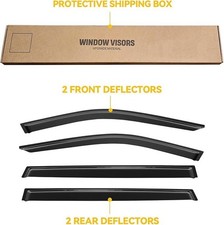 4pc Window Visors Sun Guard Rain Deflector Vent For Toyota Highlander 2020-2024 4pc Window Visors Sun Guard Rain Deflector Vent For Toyota Highlander 2020-2024