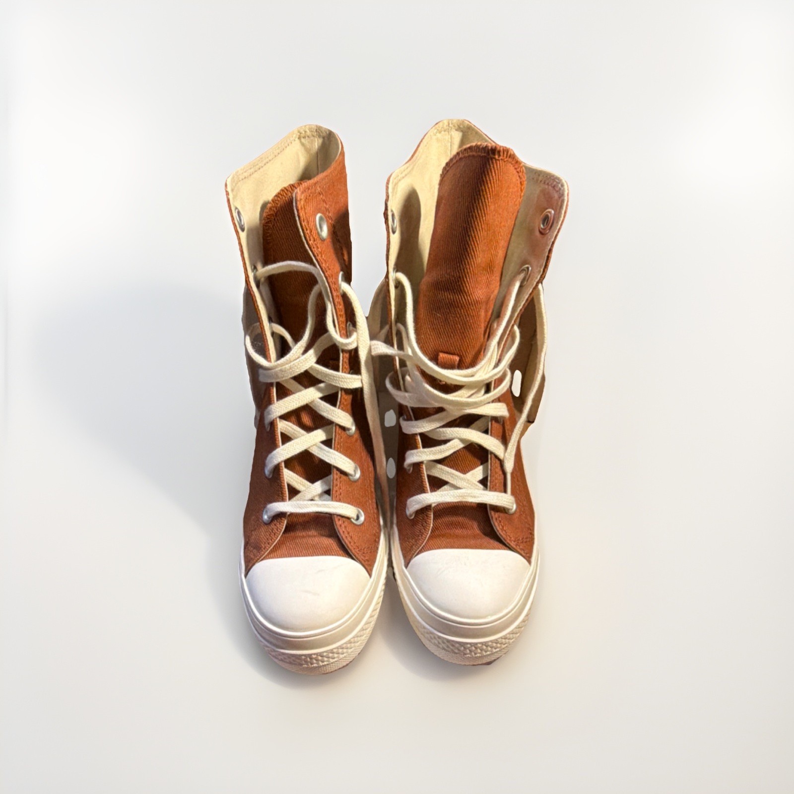 Converse All Star Chuck 70 De Luxe Heel Sneakers Brown/White Platform