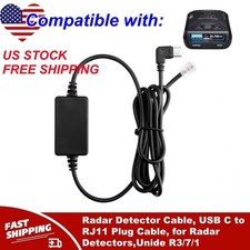 Radar Detector Cable, USB C to RJ11 Plug Cable, for Radar Detectors,Unide R3/7/1