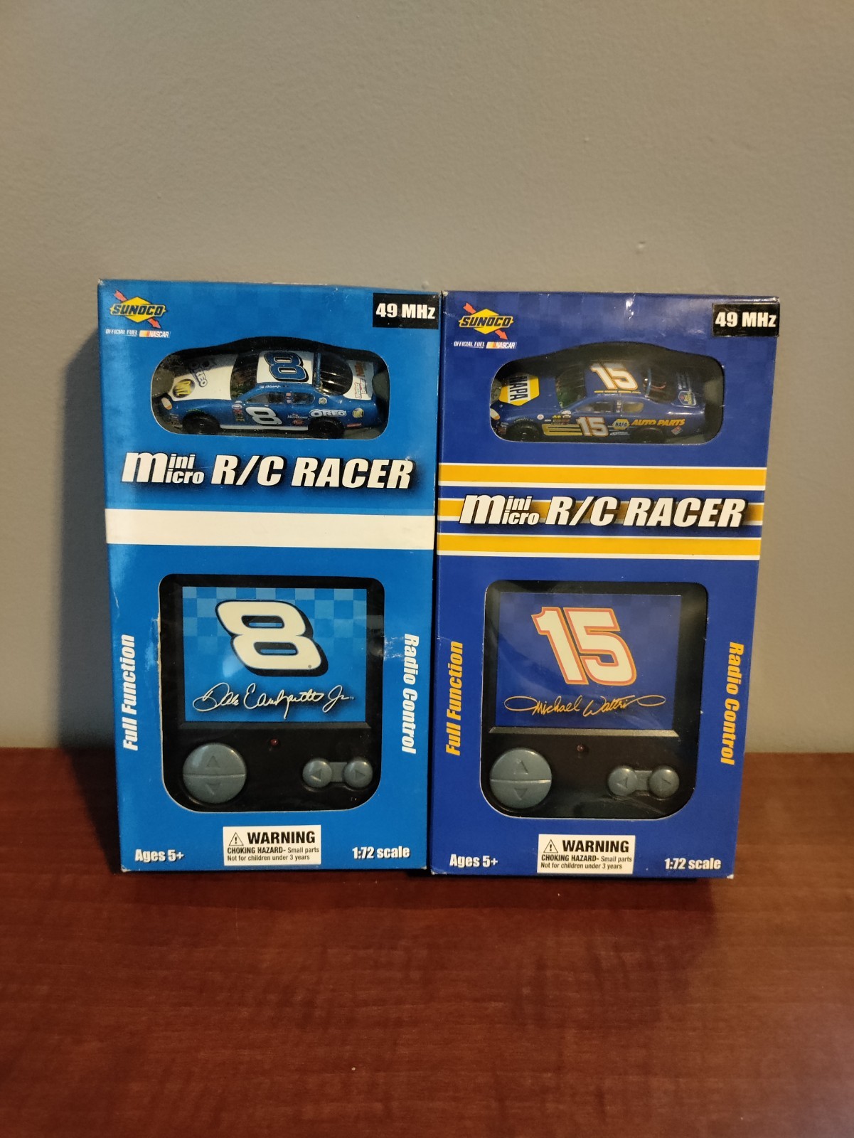 Nascar Mini Micro R/C Racer #8 & 15  Dale Earnhardt Jr  1/72 Radio Control 49Mhz