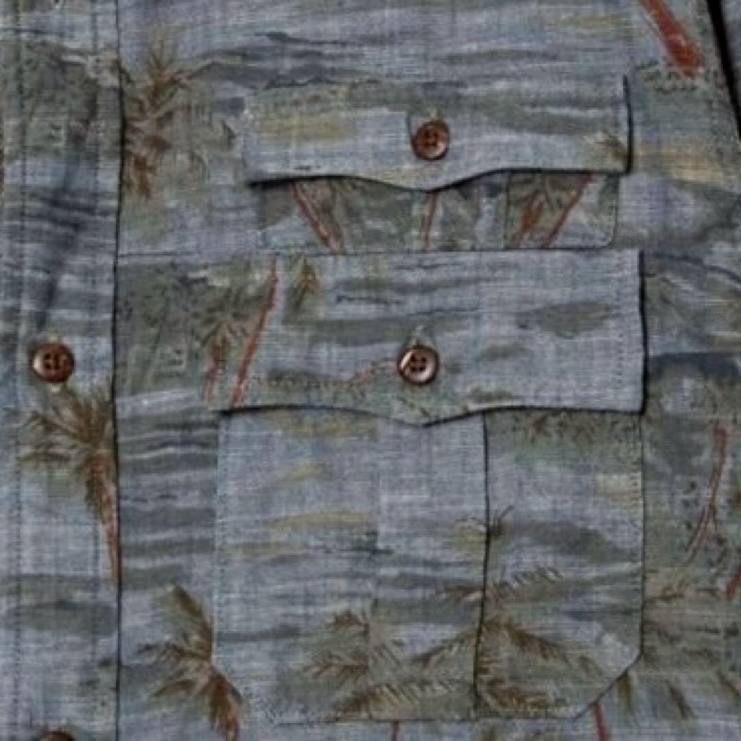 Nigel Cabourn Mountain Division Long Sleeve Shirt Palm Print Size