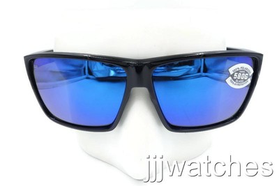 Costa Del Mar Rincon Shiny Black Blue Mirror 580G Sunglasses 06S9018 90183363