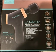 NuvoMed Copper Power Massager - Rechargeable - Cordless - BRAND NEW - SEALED BOX