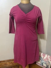 Global Girlfriend Organic Better Than Basic Pink  Dress Sz L Minimalist