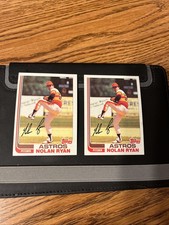 1982 Topps Nolan Ryan (2) Card Lot in EX/NM Condition.