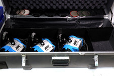 3 Arri 150W Tungsten, Fresnel Light w/ Barn Doors, Scrims