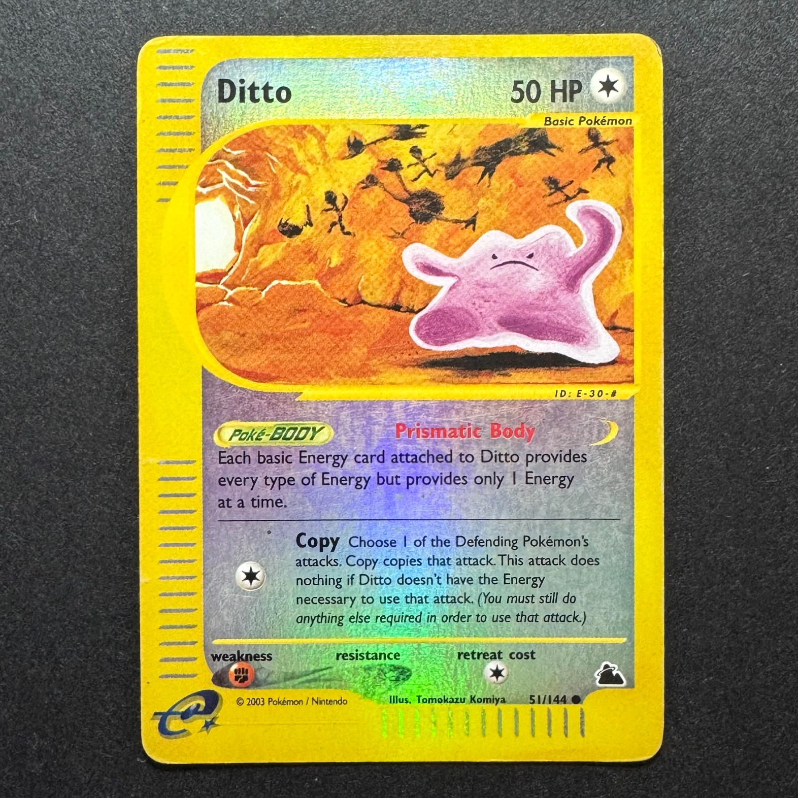 Pokemon Card Skyridge Ditto 51/144 E-Series Pokemon Holo Reverse Rare Eng