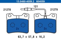 ATE Bremsbelagsatz Scheibenbremse 13.0460-4059.2 FüR 406 Peugeot 8E 8B 8C Break