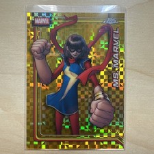 2026 Topps Chrome Marvel Ms. Marvel SSP Rare /50 Gold Refractor #83