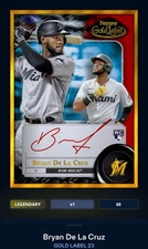 23 Topps Bunt DIGITAL Gold Label Red Framed Signature LEGENDARY Bryan De La Cruz