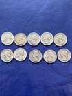10 1952 P Washington Quarters 25c 90% Silver