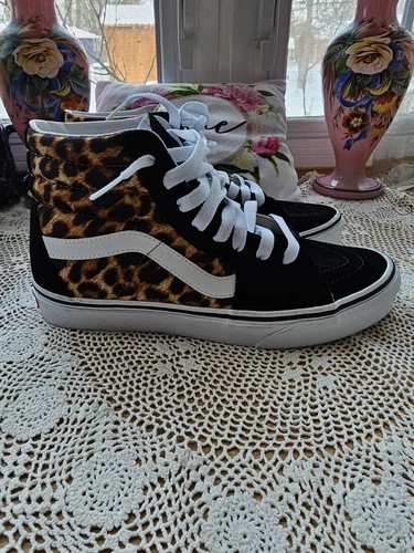 Sneakers unisex Vans Sk8 Hi leopardate mai state avvisate. Senza scatola W 7 5 uomo 6