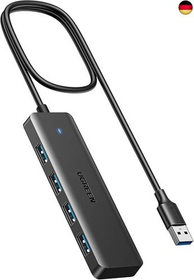 4-Port USB 3.0 Hub Verteiler 5Gbps USB Mehrfachstecker Splitter für MacBook, iMa