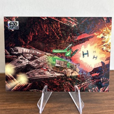 2025 Topps Chrome Star Wars Galaxy The Falcon On Crait #97 Mini Diamond