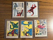1966 Donruss Marvel Super Heroes #27, 32, 38, 55, 63 Spider-Man GROUP (5 Cards)