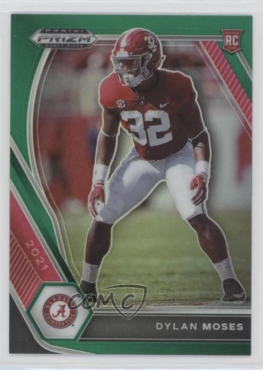 2021 Panini Prizm Draft Picks Green Prizm Dylan Moses #140 4z8