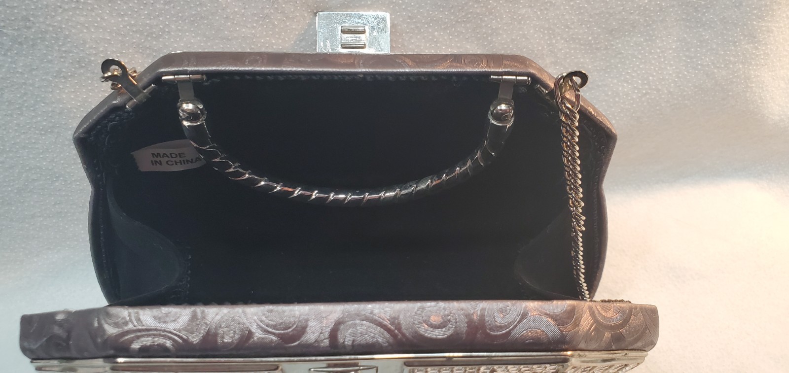 Hard Shell Rectangular Mauve Designed Rhinestone … - image 8