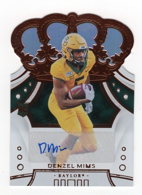 Denzel Mims Panini Chronicles Draft Picks Crown Royale #44 Signature