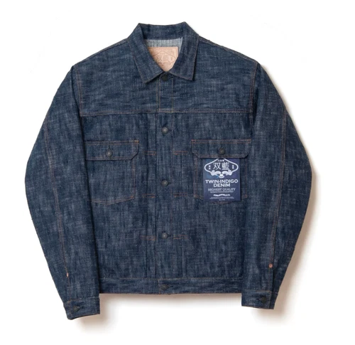 Studio D’Artisan Size 38 Twin Indigo Sou-Ai Denim Hand Dyed Type 2 Jacket D4603 image 18