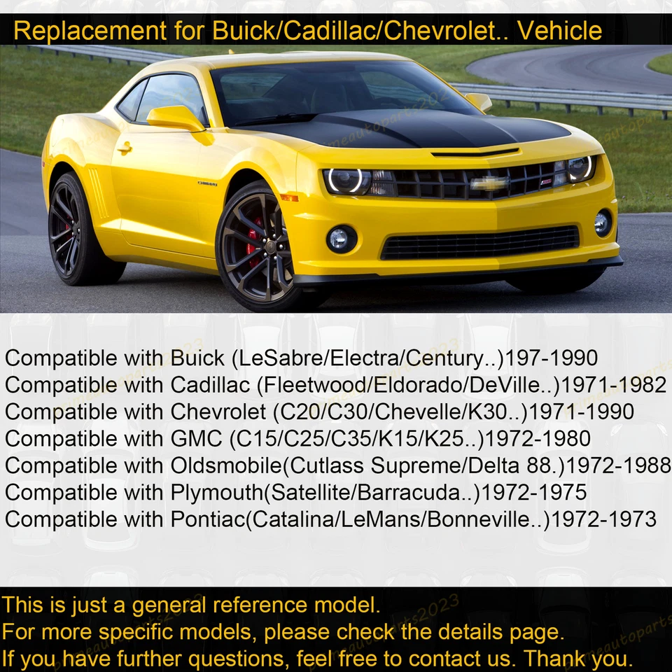 Shroud+Electric Fan+Relay For 1973-1986 Chevy GMC C/K C10 20 30 K10 Caprice US - Image 3 of 4