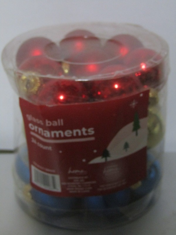 26 GLASS BALL  ORNAMENT"S    NEW