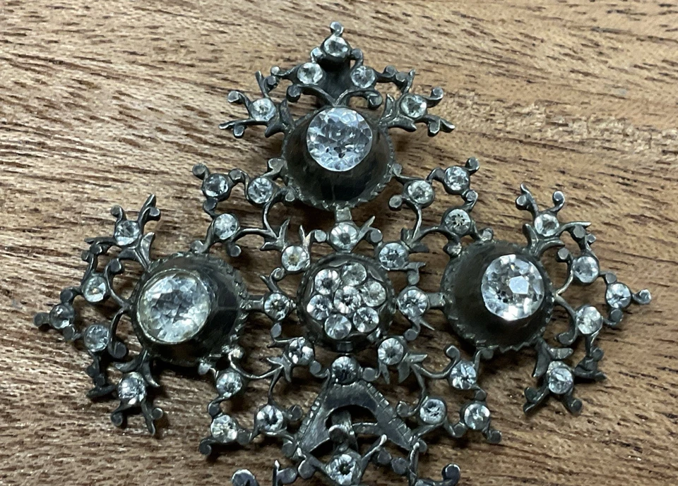 Magnifique Ancienne Croix Régional En Argent - Photo 3/4