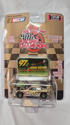 Racing Champions #97 John Deere Chad Little Car Gold Chrome 1999 NASCAR