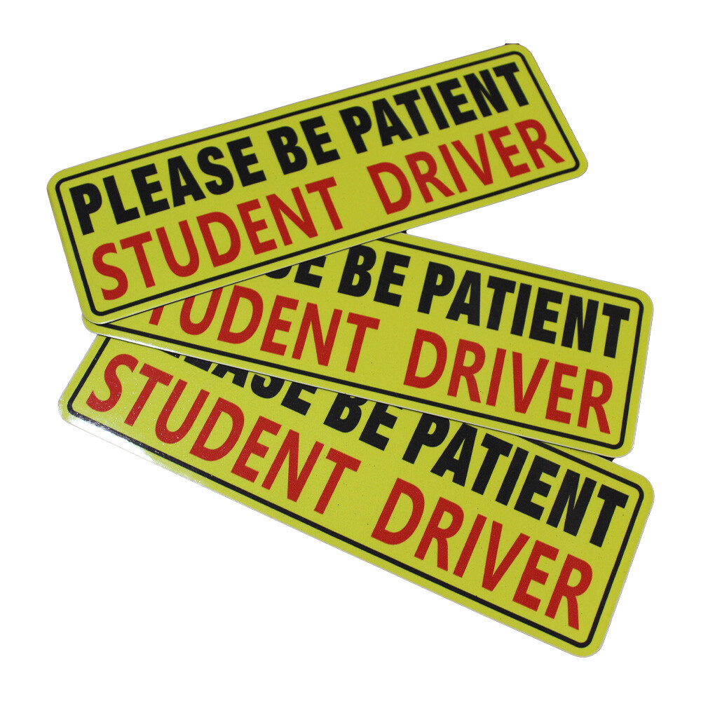 3 Pcs Car Bumper Student Driver Magnet Car Signs Please Be Patient Sticker Decal