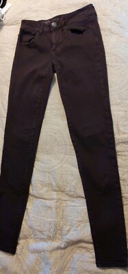 American Eagle Jeggings Size Stretch Skinny Jeans Plum Purple