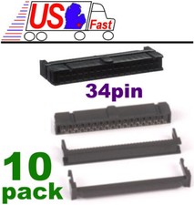 10pack Female 34pin/wire IDC/IDS Ribbon Cable FD/FDD/Floppy Crimp end/terminator