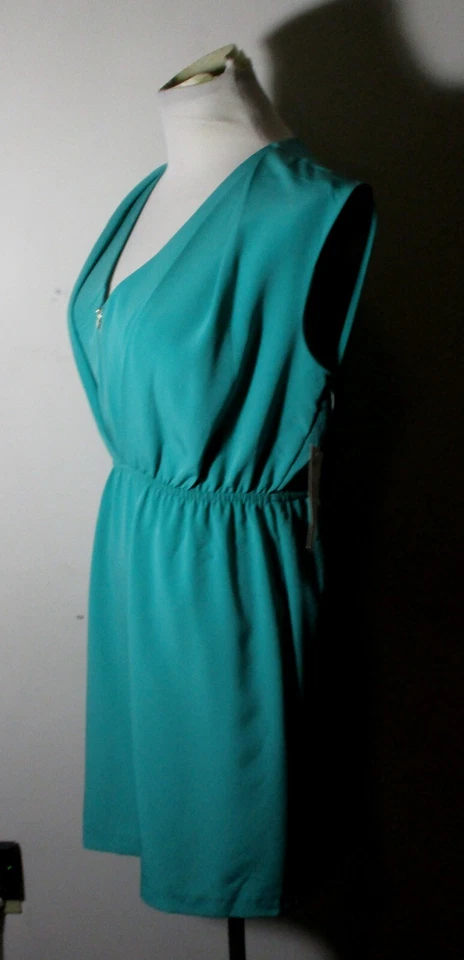 Vestido de verano MYSTIC azul aguamarina manga gorra talla S nuevo con etiquetas Foto 4 de 4