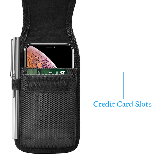 Cell Phone Holster Rugged Carrying Case Wallet Pouch w/ Metal Belt Clip(3 sizes) - Picture 3 of 37