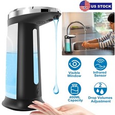 Automatic Soap Dispenser Hands-Free Sensor Touchless Refillable Hand Gel Desktop