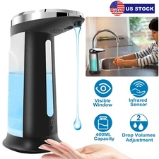 Automatic Soap Dispenser Hands-Free Sensor Touchless Refillable Hand Gel Desktop
