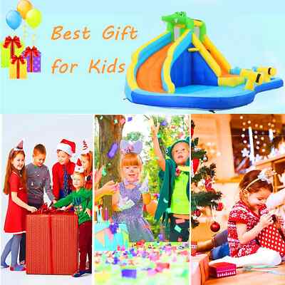  Inflatable Water Slide Park Kid Inflatable Bounce House Water Slide Wet/Dry US