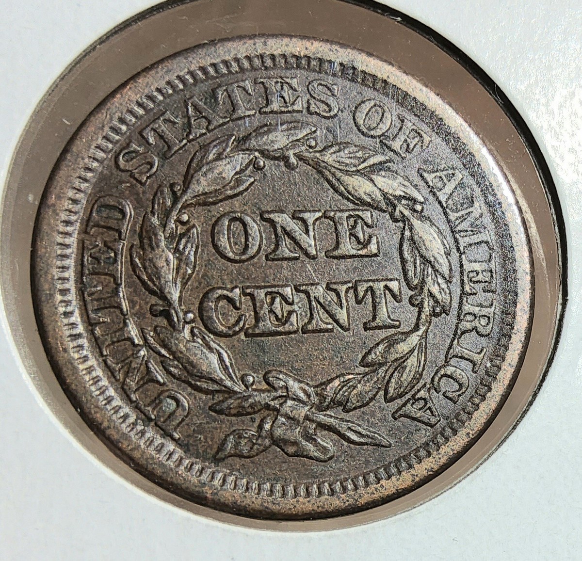 1848 DATE BRAIDED HAIR LARGE CENT (1 c.) COIN ALMOST UNCIRCULATED