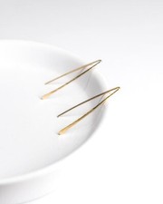 Hammered Hook Earrings 925 Silver Fashion Long Hook Women Earring Christmas Gift