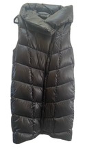 Donna Karen Down Black Coat Sleeveless Size M