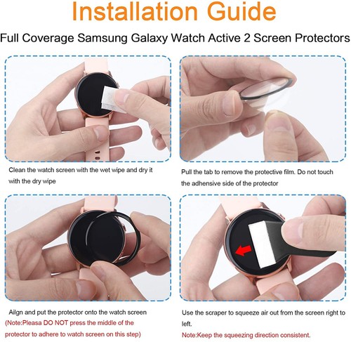 For Samsung Galaxy Watch 5 40mm/44mm 5 Pro 45mm Screen Protector Protection Film - Photo 7 sur 10
