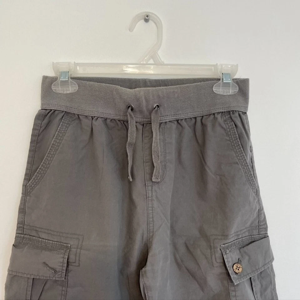 Bermuda cargo LUCKY BRAND masculina cinza com cordão algodão costura interna 9" grande G - Imagem 2 de 4